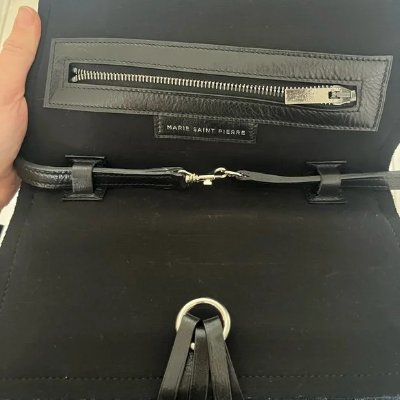 MARRIE SAINT PIERRE black leather purse - Picture 10 of 10